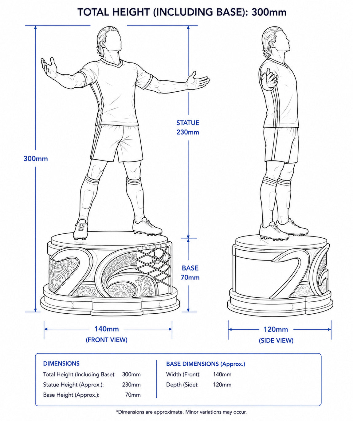 Norwegian Football Legend Sculpture – The Nordic Thunder