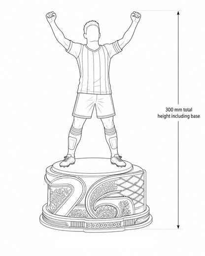 Argentinian Football Legend Sculpture – The Sky-Blue Maestro | 1/8 scale